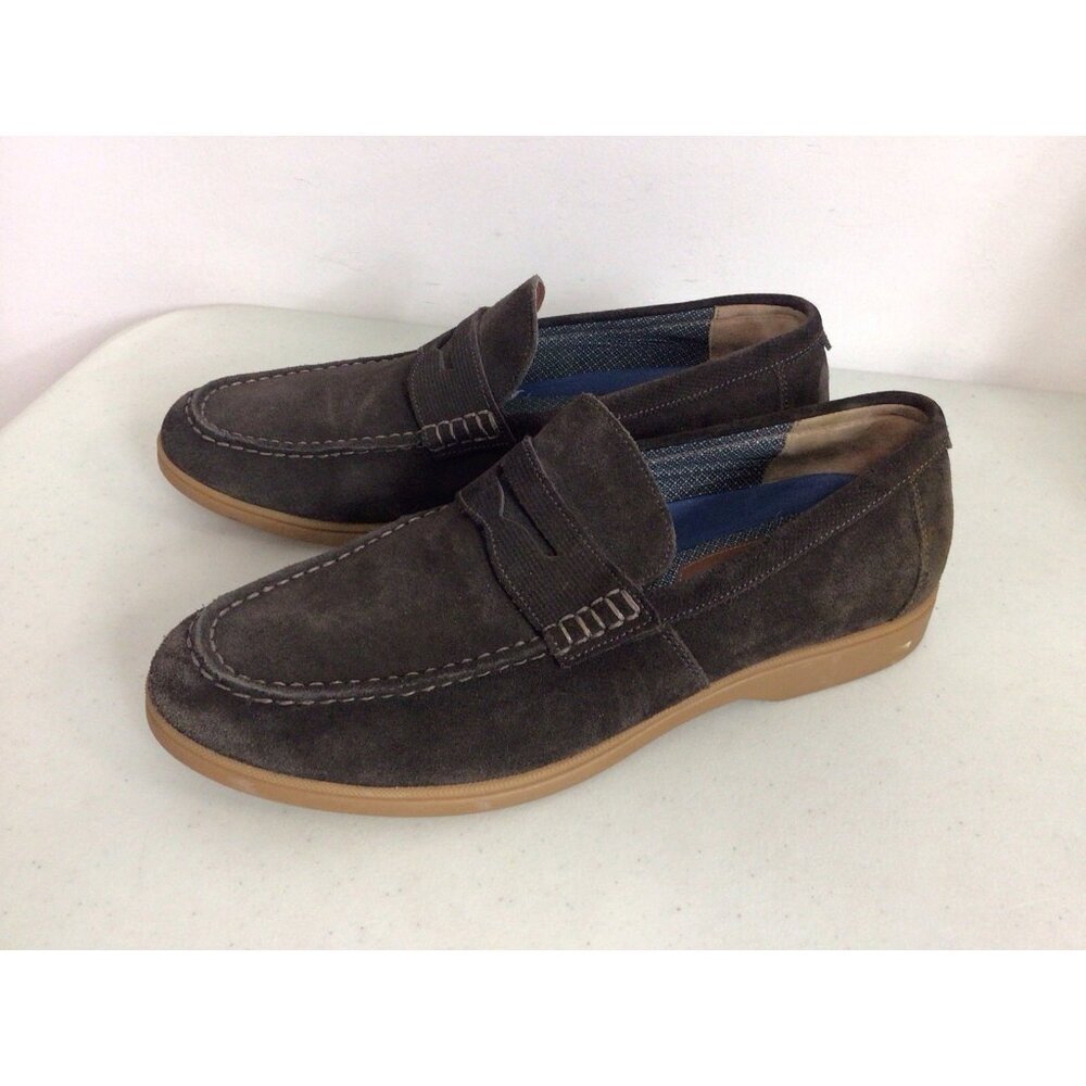 Vince Camuto Brown Suede Loafers Shoes Preppy Mens 11.5